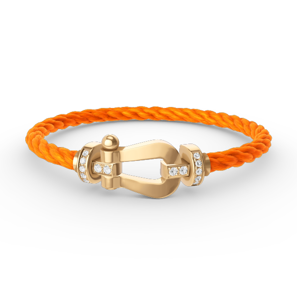 [Glow Muse]FORCE LARGE HORSESHOE HALF DIAMOND BRACELET GOLD