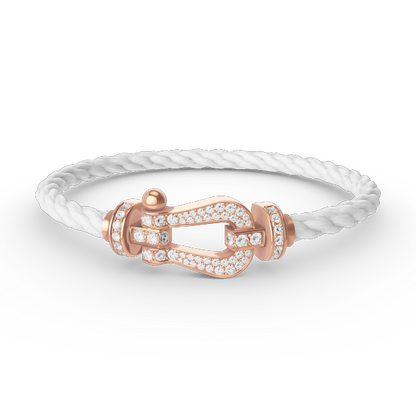 [Glow Muse]FORCE LARGE HORSESHOE FULL DIAMOND BRACELET ROSE GOLD