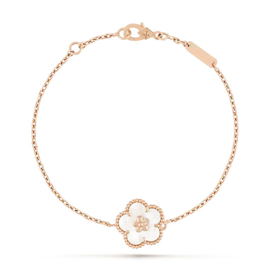 [Glow Muse]LUCKY WHITE MOP PLUM BLOSSOM  BRACELET