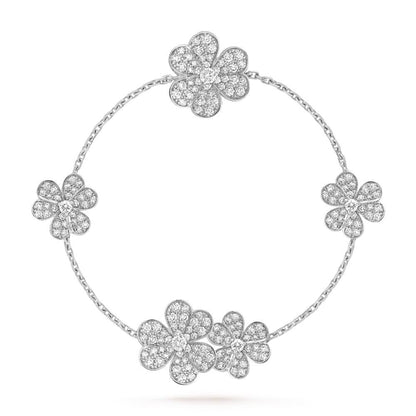 [Glow Muse]FRIVOLE SILVER 5 FLOWERS BRACELET