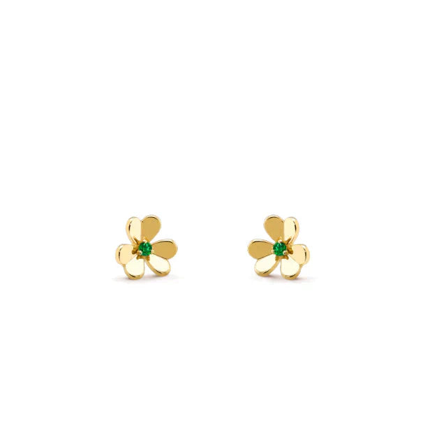 [Glow Muse]FRIVOLE  FLOWER MALACHITE EARRINGS