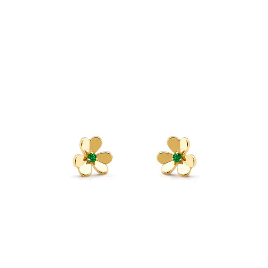 [Glow Muse]FRIVOLE  FLOWER MALACHITE EARRINGS
