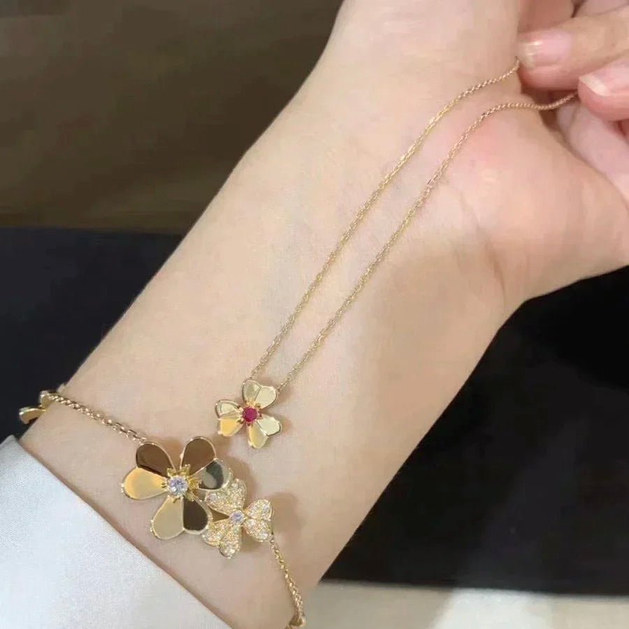 [Glow Muse]FRIVOLE GOLD FLOWER NECKLACE