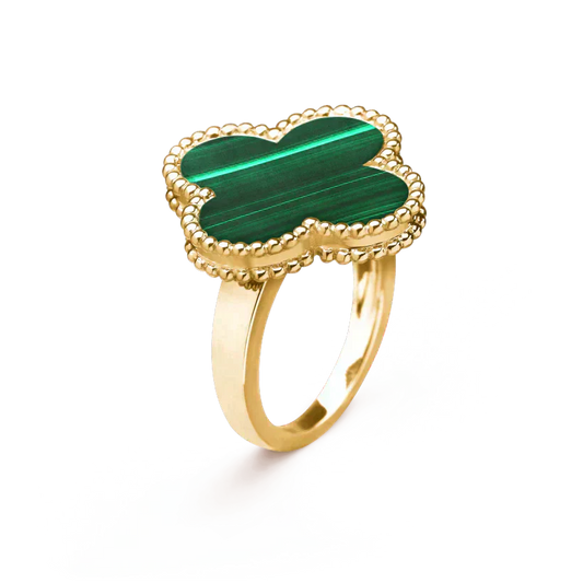 [Glow Muse]CLOVER MALACHITE RING