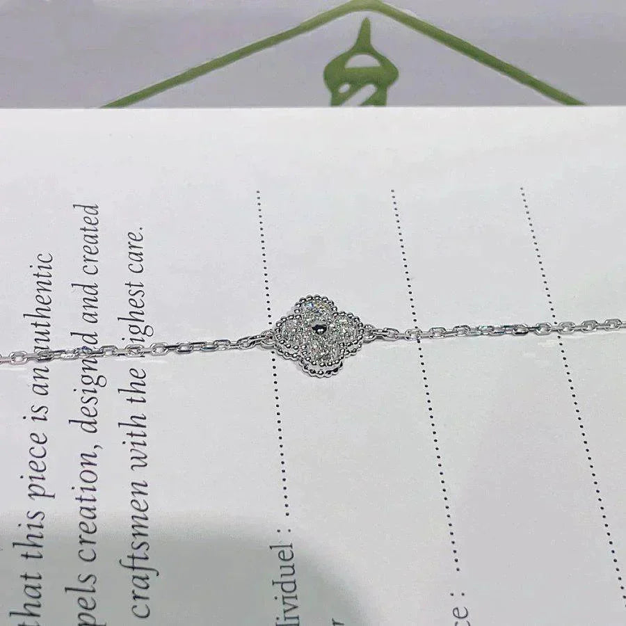 [Glow Muse]CLOVER  SINGLE FLOWER BRACELET SILVER