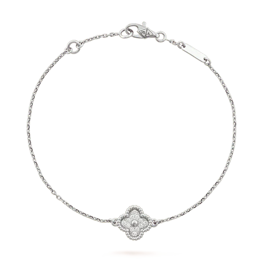 [Glow Muse]CLOVER  SINGLE FLOWER BRACELET SILVER