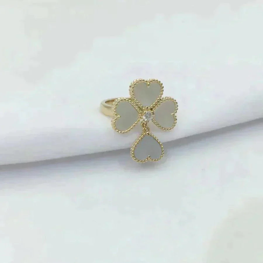 [Glow Muse]SWEET CLOVER WHITE MOP RING