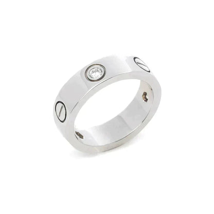 [Glow Muse]LOVE RING 5.5MM 3 DIAMONDS SILVER